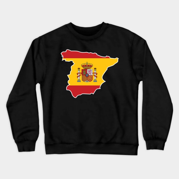 Spain map flag designs Crewneck Sweatshirt by D_designs